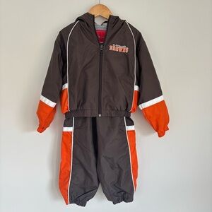 Reebok Cleveland Browns Windbreaker Jogger Set 4T